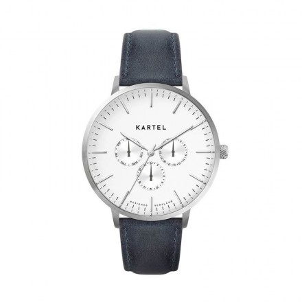 CUILLIN 43MM BLUE LEATHER STRAP WATCH