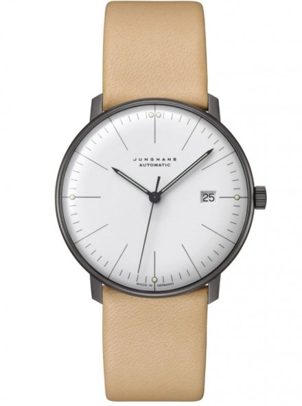 027/4000.04 max bill Automatic Watch with Beige Leather Strap