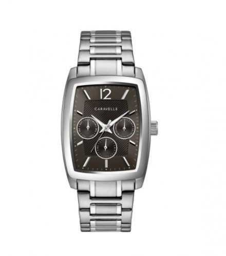Caravelle By Bulova Men's 43C118 Barrel Multifunction Stainless Bracelet Watch