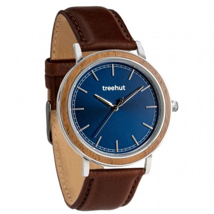 Bay Walnut Blue Brown Leather