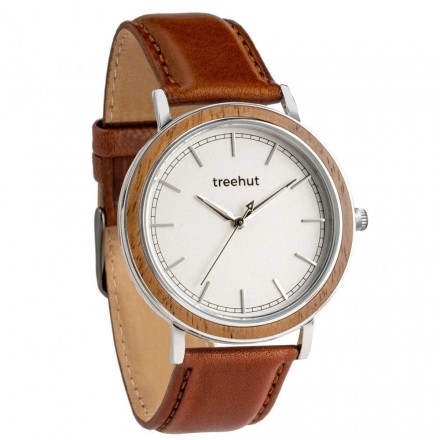 Bay Walnut White Cognac Leather