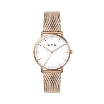 ISLA 34MM ROSE GOLD CHAIN MESH STRAP WATCH