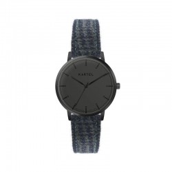 ISLA 34MM BLUE FABRIC STRAP WATCH