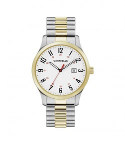 Caravelle Designed by Bulova Men's 45B147 Easy Reader Two-Tone Stainless Expansion Bracelet Watch
