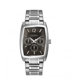 Caravelle Men's 43C115 Stainless Black Dial Multifunction Bracelet Watch