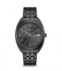 Caravelle by Bulova Mens 45C115 Gunmetal IP Stainless Bracelet Watch