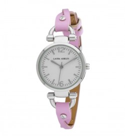 Laura Ashley Purple Ladies Dial Analog Display Twisted Band Round Watch