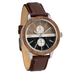 Tao Black Marble Brown Leather
