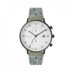 KNOYDART 43MM GREY HARRIS TWEED STRAP WATCH
