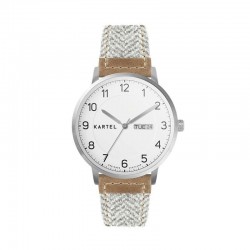 MORRIS 40MM GREY FABRIC STRAP WATCH