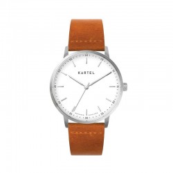 HUME 40MM TAN LEATHER STRAP WATCH