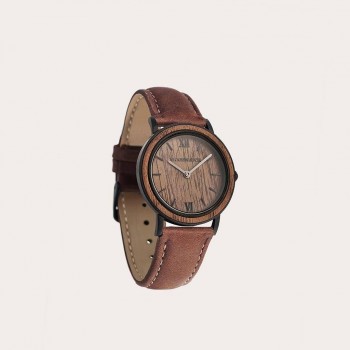 Brown Walnut Pecan Petite - Minimal 34MM