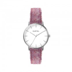 ISLA 34MM PINK TWEED STRAP WATCH