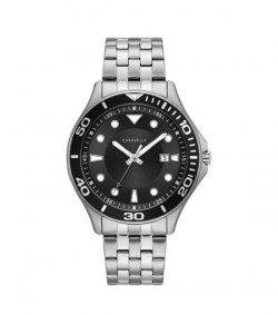 Caravelle Designed by Bulova Men's 43B162 Dive Stainless Black Dial Bracelet Watch