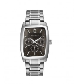 Caravelle By Bulova Men's 43C118 Barrel Multifunction Stainless Bracelet Watch