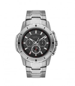 Caravelle NY Men's 43A137 Stainless Chronograph Bracelet Watch - Silver