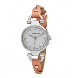 Laura Ashley Orange Ladies Dial Analog Display Twisted Band Round Watch