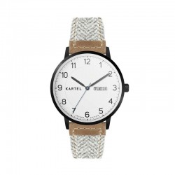 MORRIS 40MM GREY FABRIC STRAP WATCH