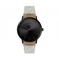 HUME 40MM GREY FABRIC STRAP WATCH