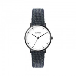 ISLA 34MM BLUE FABRIC STRAP WATCH
