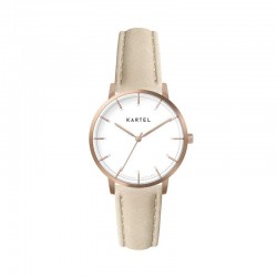 ISLA 34MM IVORY LEATHER STRAP WATCH