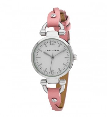 Laura Ashley Pink Ladies Dial Analog Display Twisted Band Round Watch