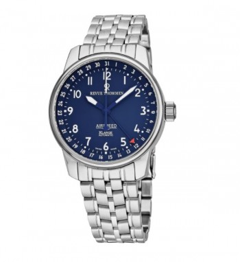 Revue Thommen Men's 16050.2135 'Air Speed' Blue Dial Stainless Steel Swiss Automatic Watch