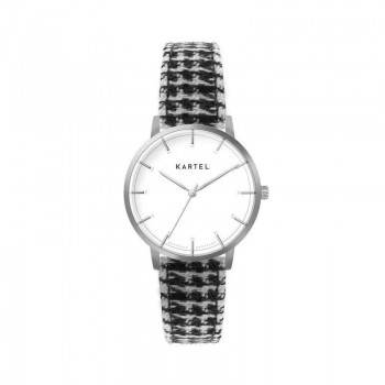 ISLA 34MM BLACK FABRIC STRAP WATCH