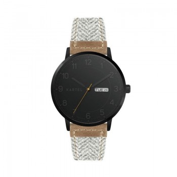 MORRIS 40MM GREY FABRIC STRAP WATCH