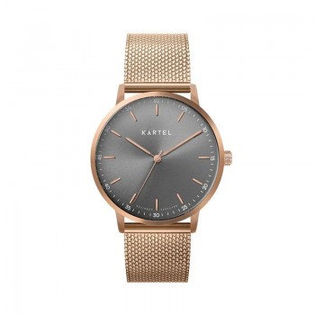 HUME 40MM ROSE GOLD CHAIN MESH STRAP WATCH